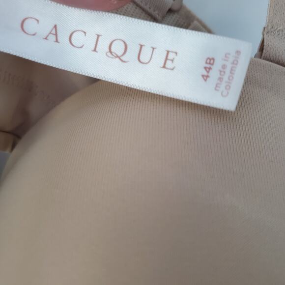 Cacique Tan Smooth Multi-Way Boost Strapless Bra 44B Neutral Comfort Support - Picture 9 of 16